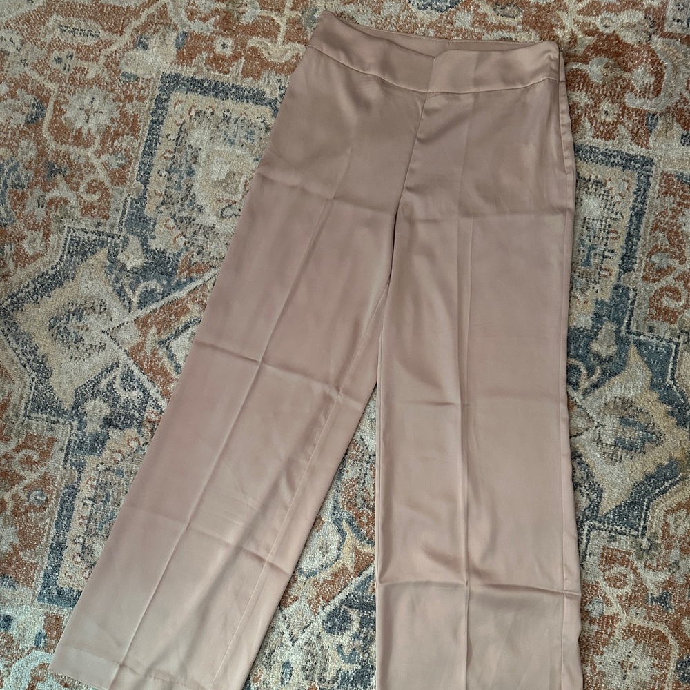 Anne Klein Wide Leg Sateen Pants Size 4 NWT